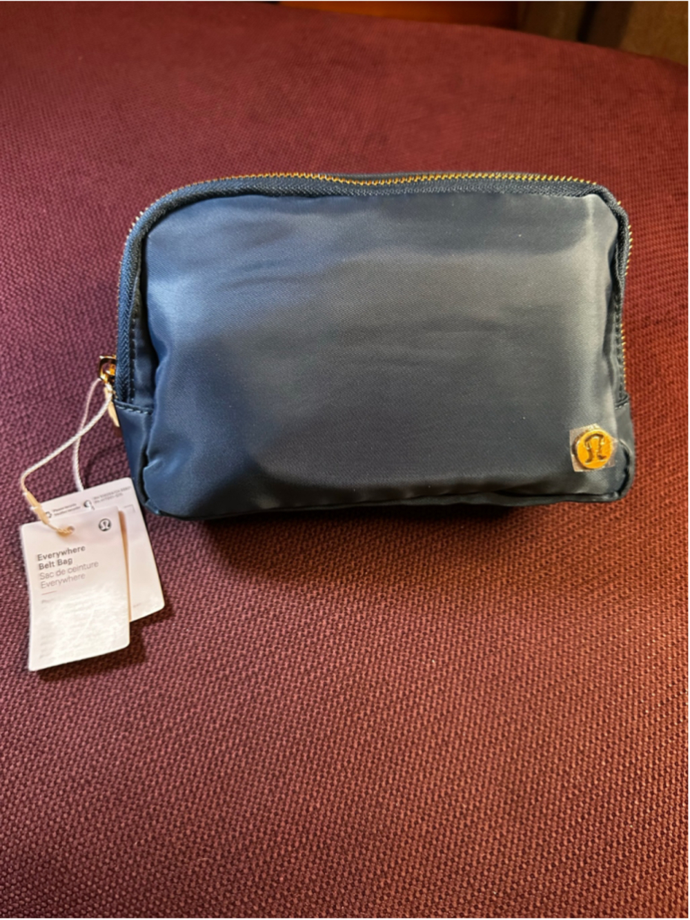 Lululemon Teal and Gold Everywhere Nylon Belt Bag
